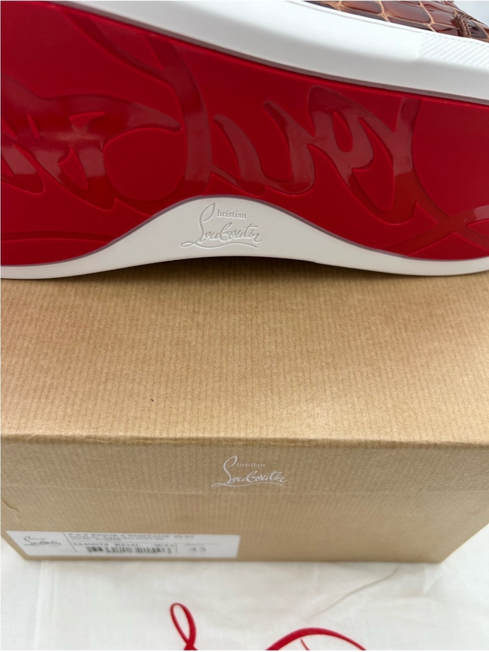 Christian Louboutin Men's FAV VONTADE CROC SNEAKERS . Size 43 - Picture 11 of 11